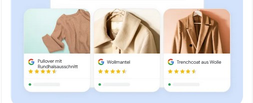Bild zeigt Beispiel für gelbe Sterne Google Bewertungen