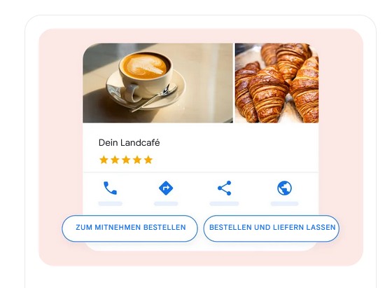 Bild zeigt Produkte Darstellung Google Unternehmensprofil